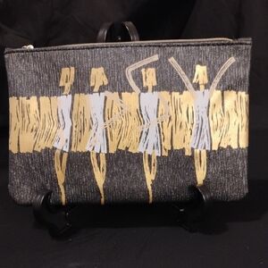 Stylish Gray and Gold Cosmetic Bag
